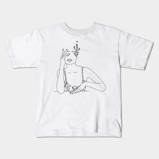 Floral Woman Kids T-Shirt